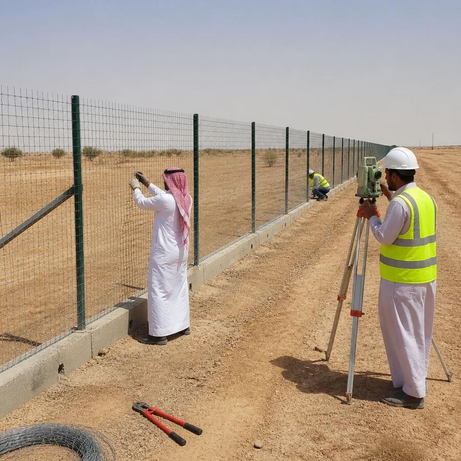 تسوير منشأة زراعية بشبوك متينة